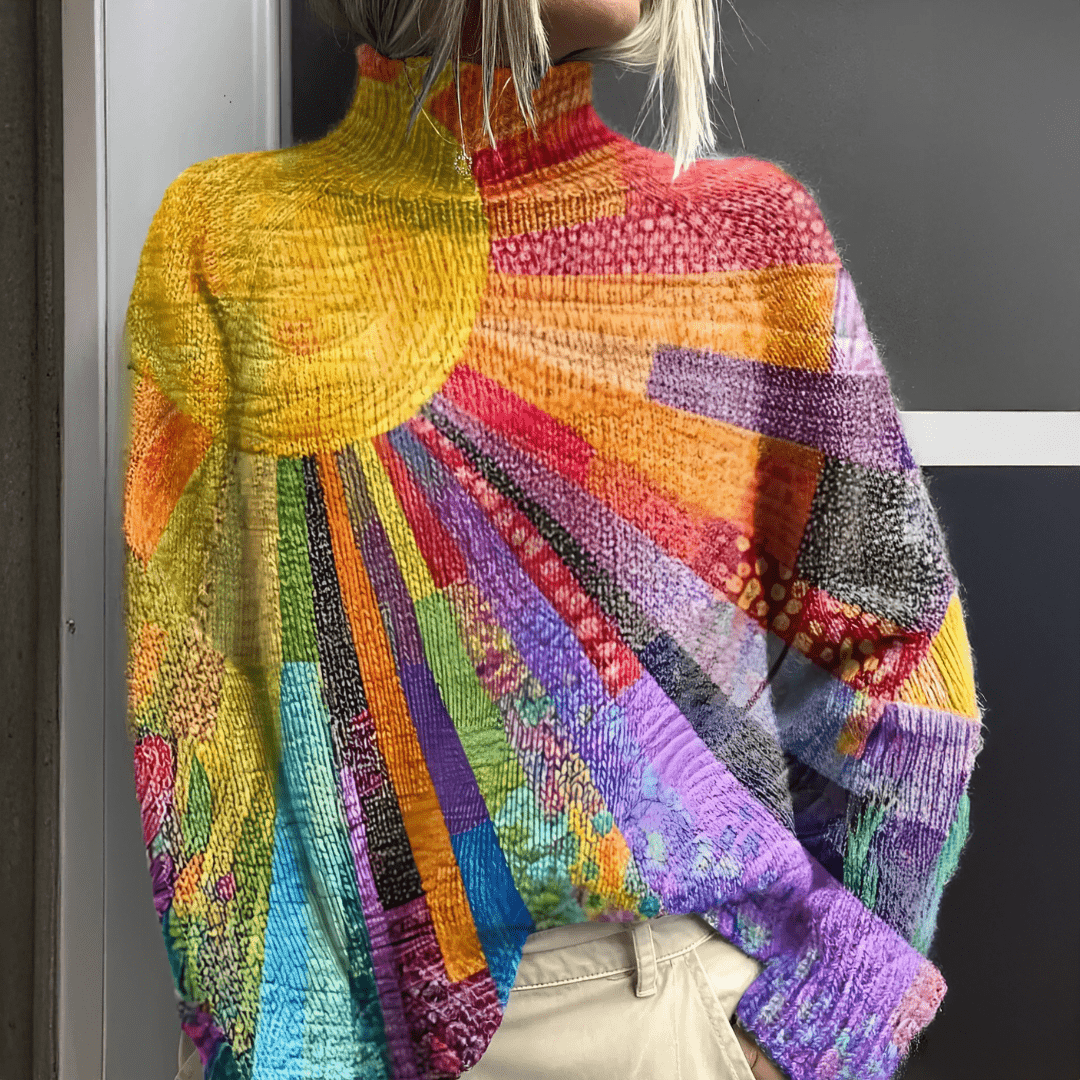 Ada - Colourful turtleneck jumper