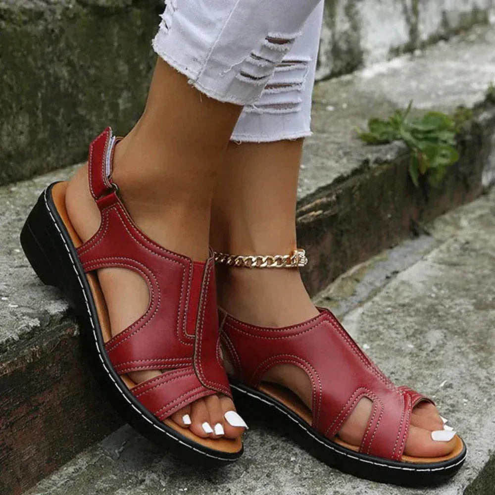 PREMIUM™ ORTHOPEDIC LEATHER WEDGE SANDALS