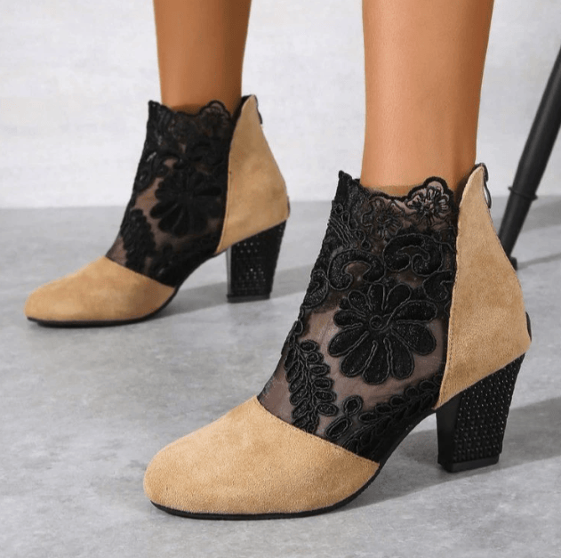 👢Neujahrsaktion✨Damen High Heels mit eleganter Spitze für den Sommer