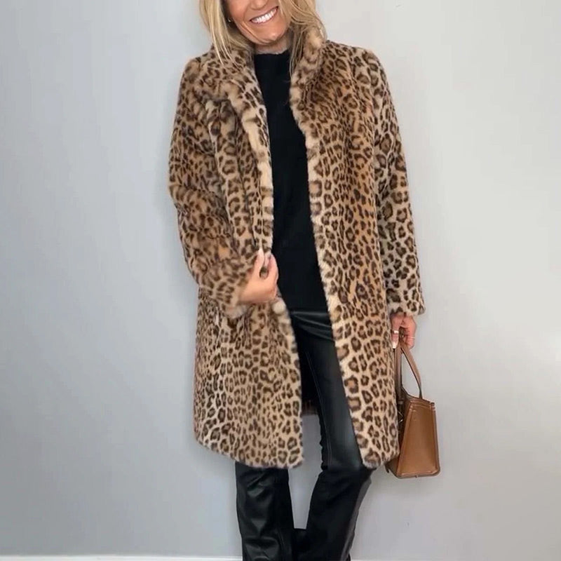 ⏳Time-limited Special⏰Women's Leopard Print Mid-Length Jacket