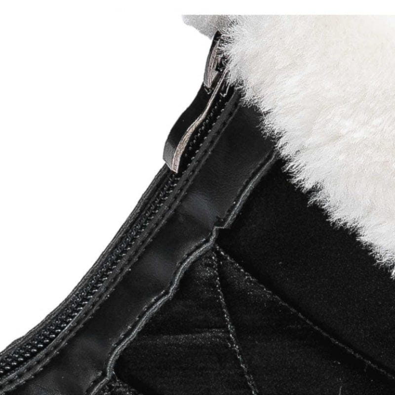 Kvinners sklisikre, varme snøsko med glidelås