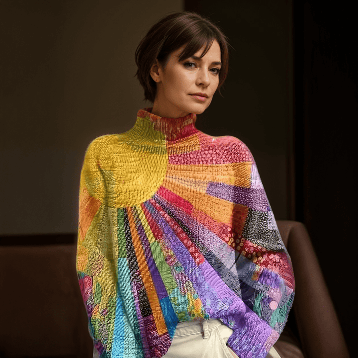 Ada - Colourful turtleneck jumper